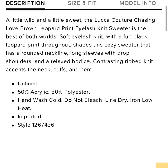 Brown Leopard Print Eyelash Knit Sweater - Picture 8 of 8